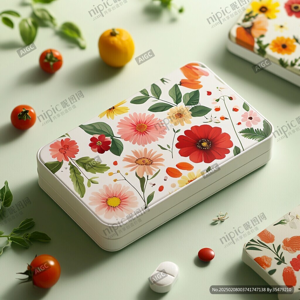 月餅盒花卉