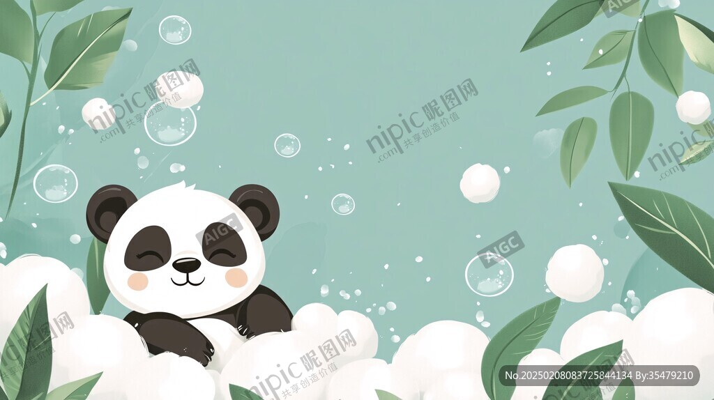 熊貓寶寶插畫
