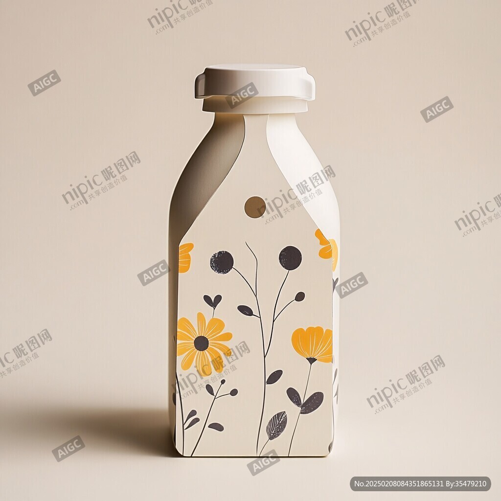 牛奶瓶效果圖