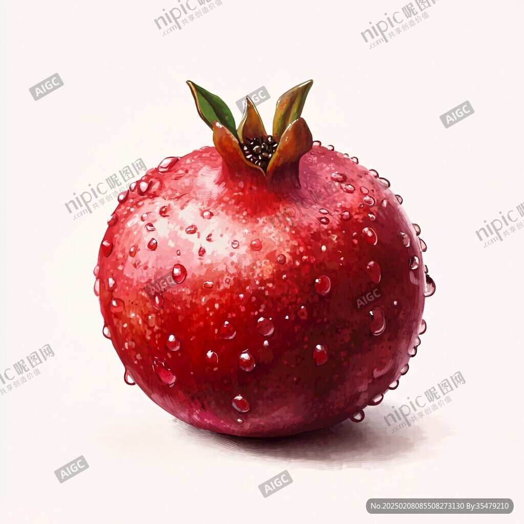 原創(chuàng)插畫石榴