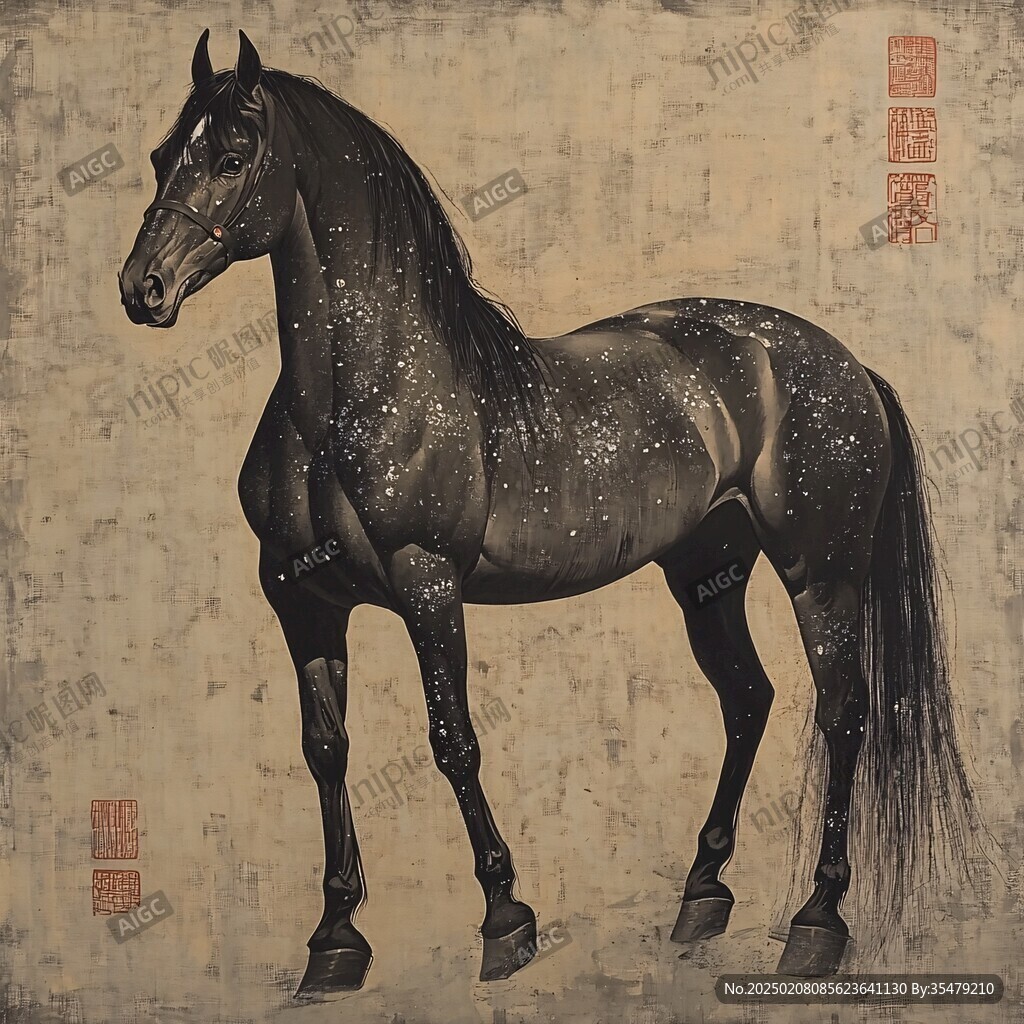 藝術裝飾畫馬