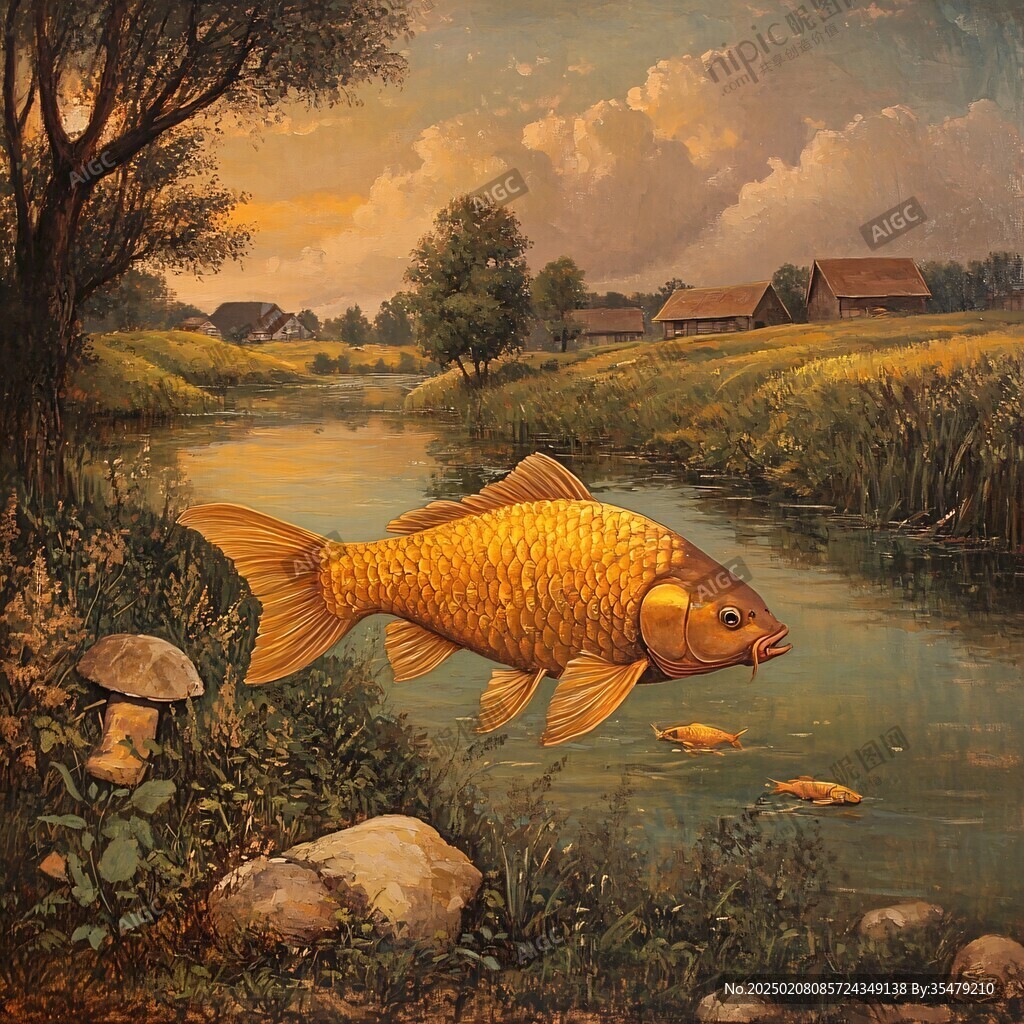 稻田魚插畫
