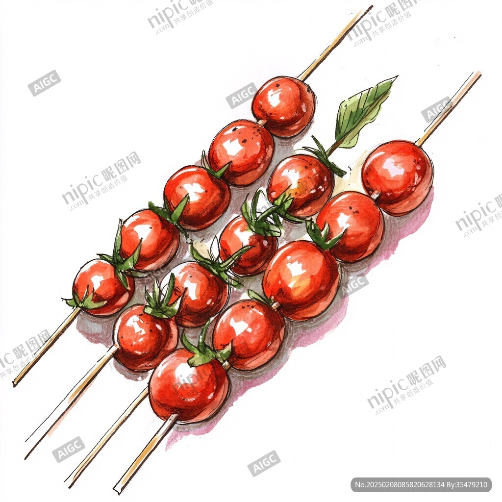插畫糖葫蘆