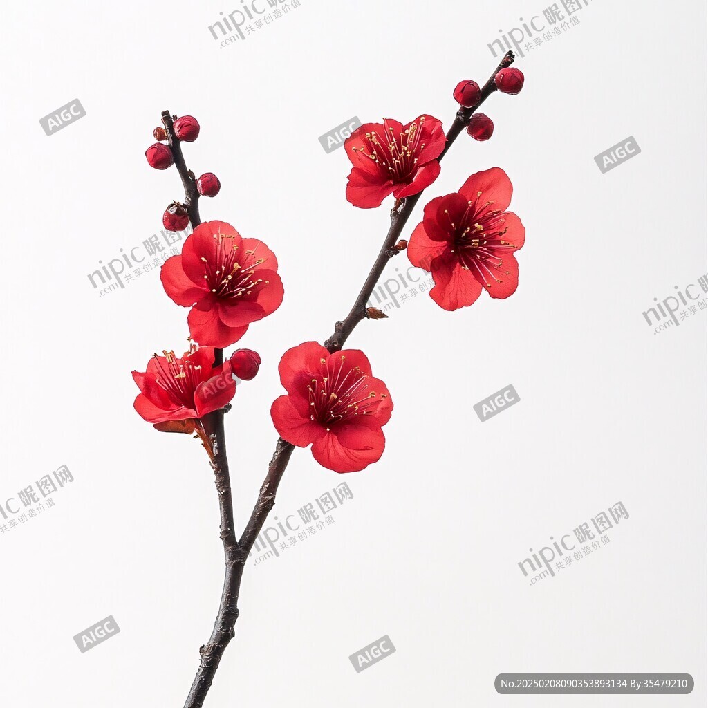 紅色一枝梅