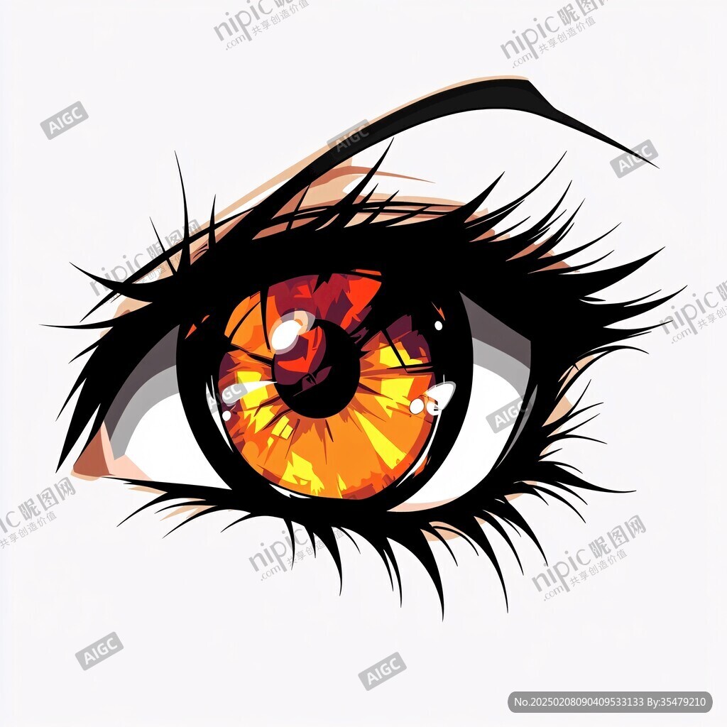 美女眼睛插畫