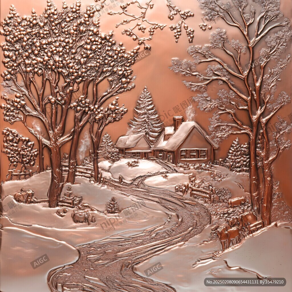 雪景剪紙