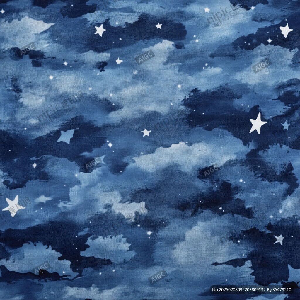 藍(lán)色星云裝飾畫