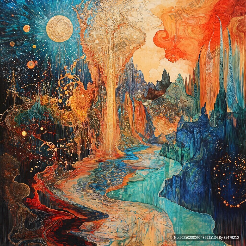 星月河幻想插畫