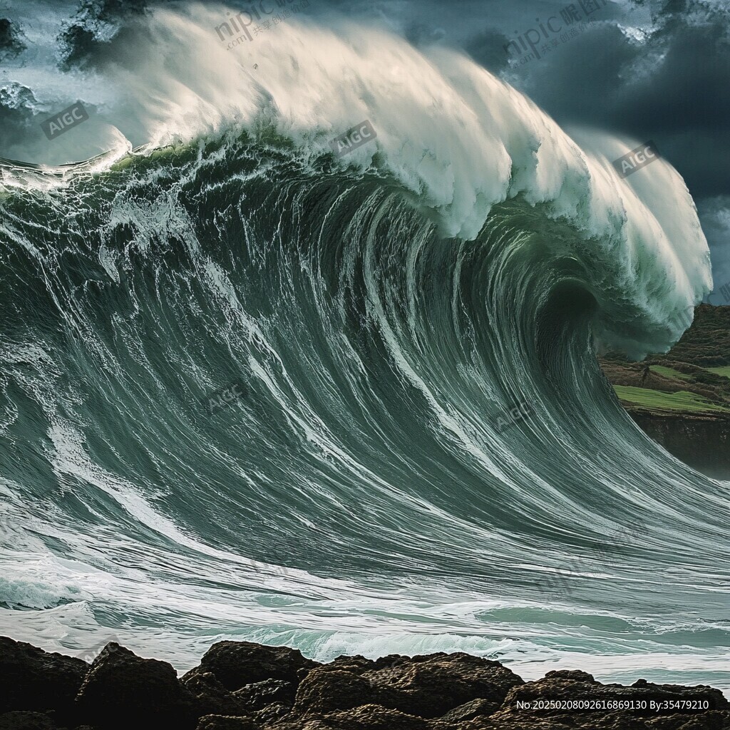 波濤海濤壁畫海波海浪
