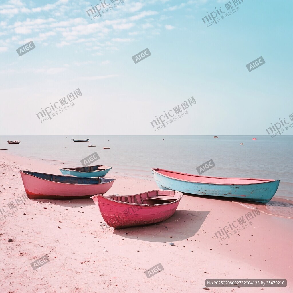 粉色小木船