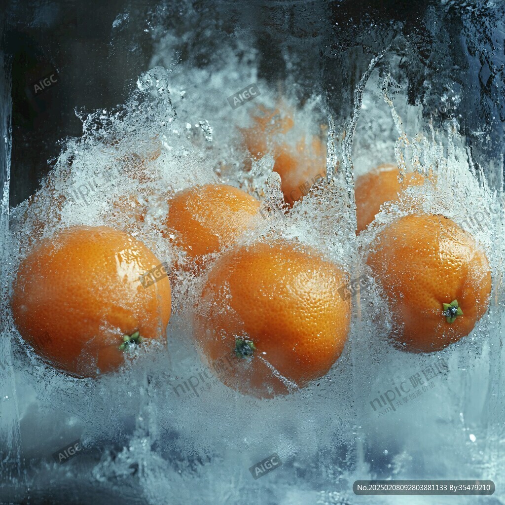 水果落水瞬間