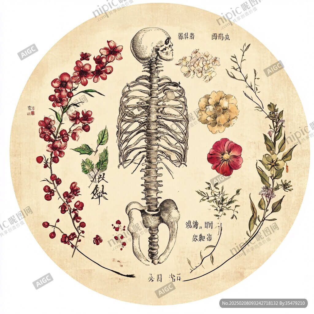 養生藥材插畫
