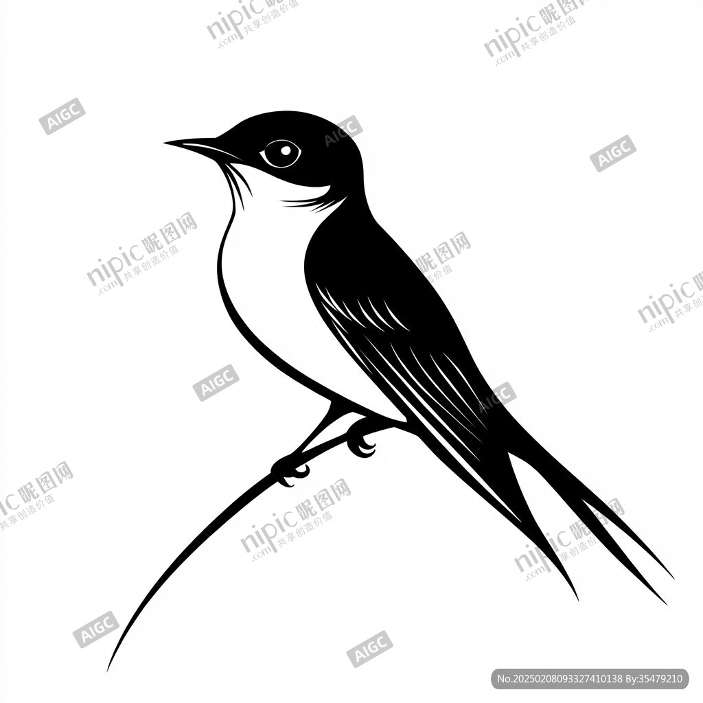 白描喜鵲