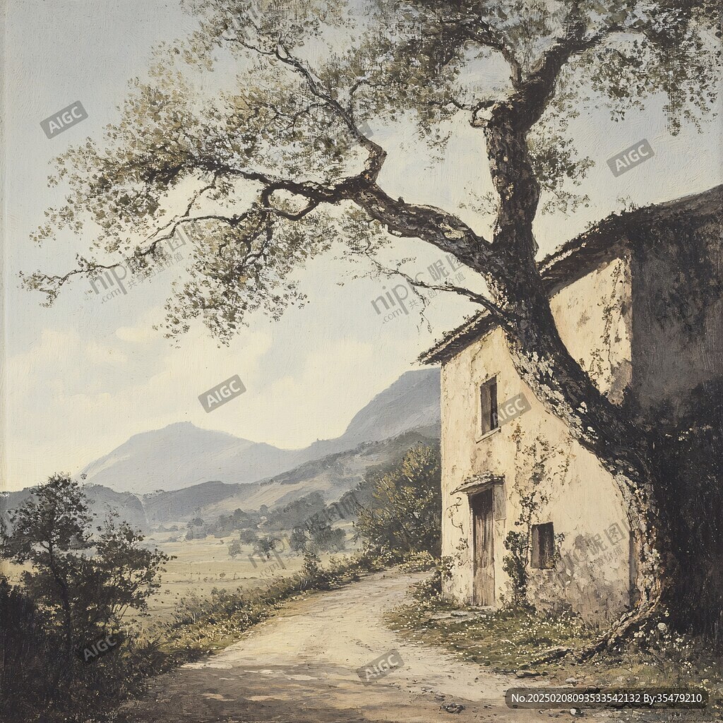 皖南農(nóng)村油畫