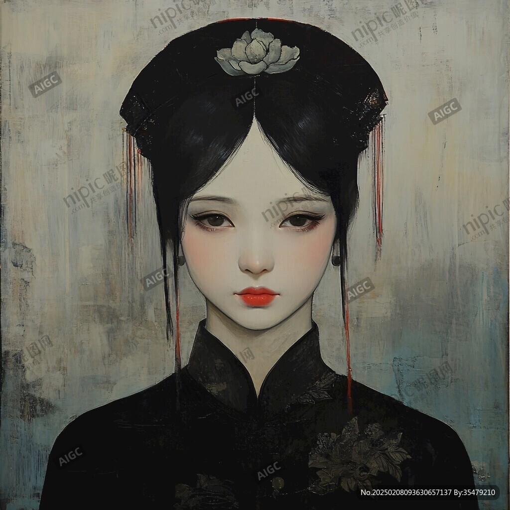 丫鬟髻少女