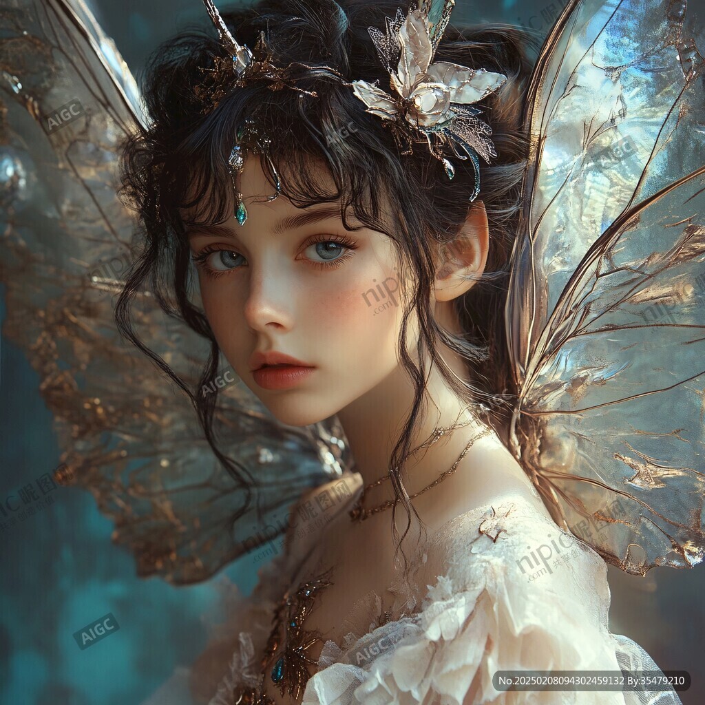 夢幻唯美藍色系少女