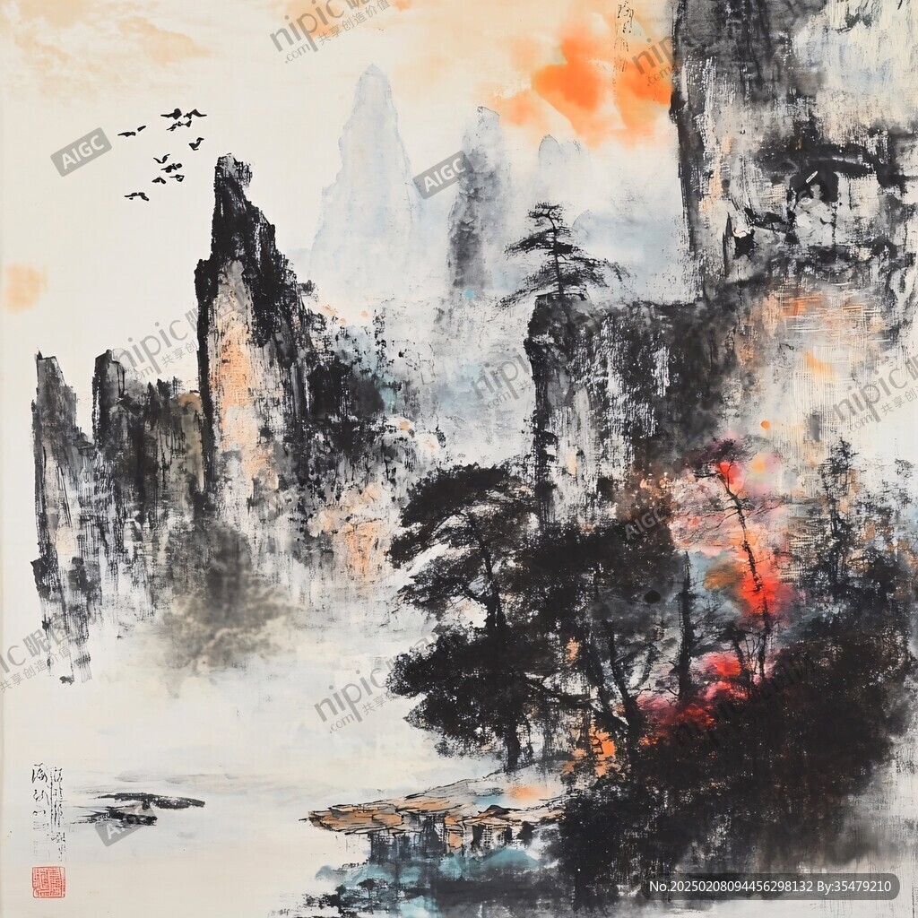 松濤映紅