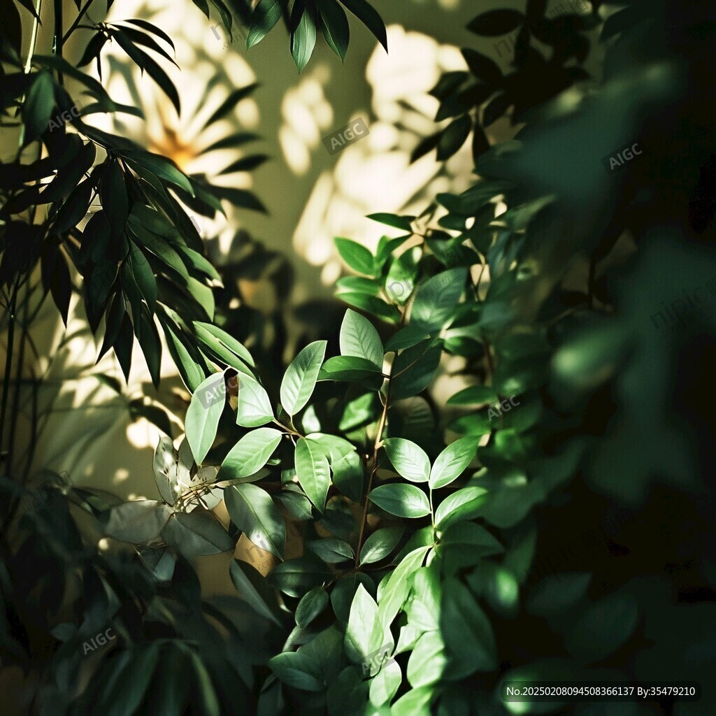 綠植光影