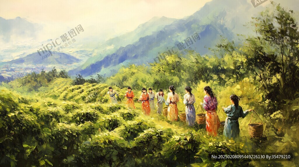 采茶女群像