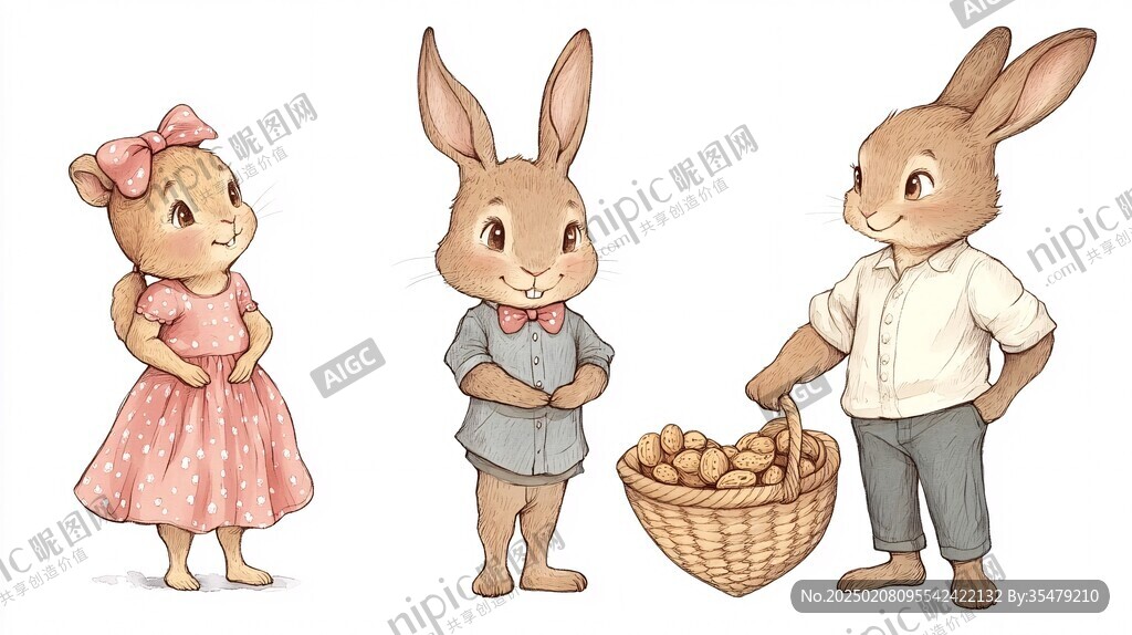 兔年卡通人物素材