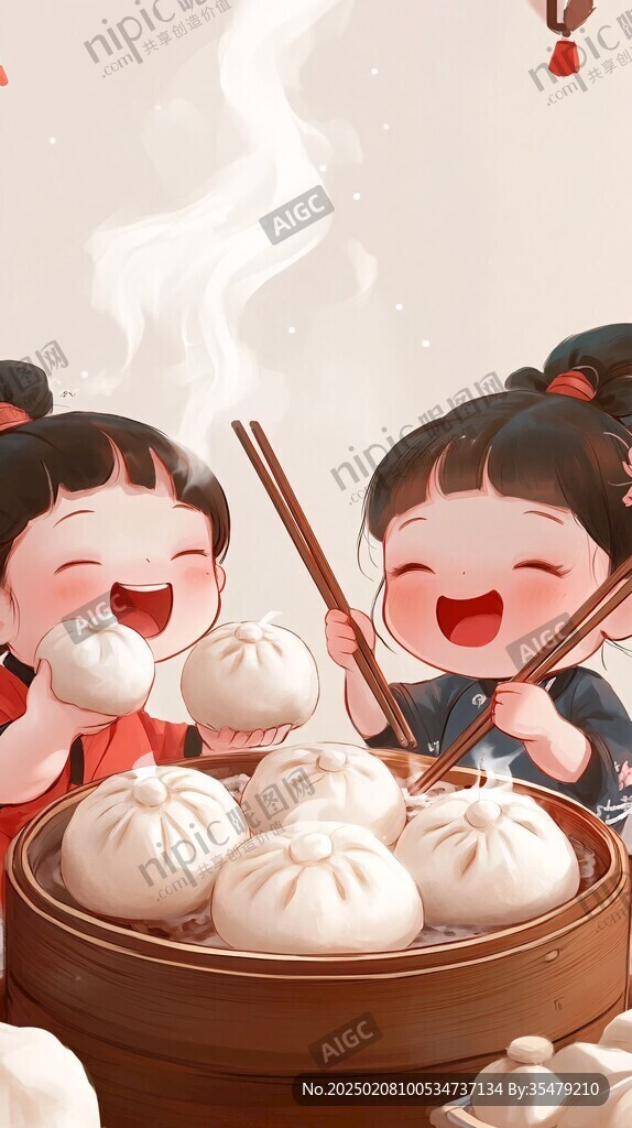 小籠包插畫