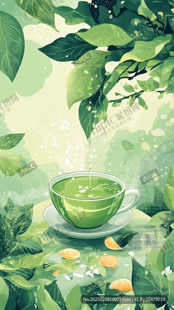 春茶插畫