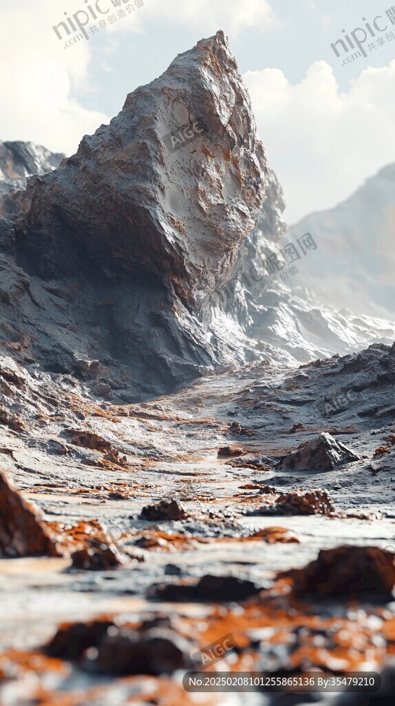 山腳戈壁山地荒漠