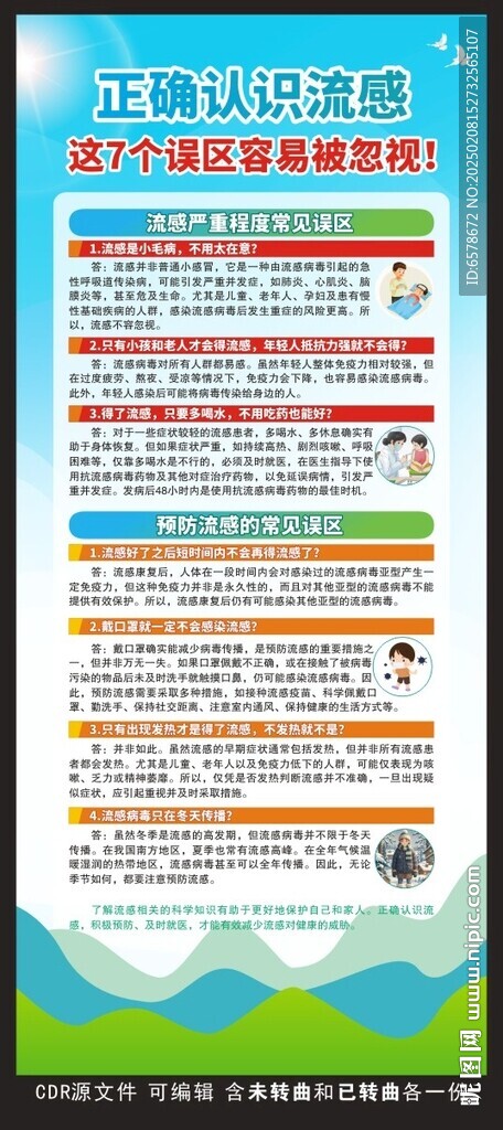 正確認識流感X展架
