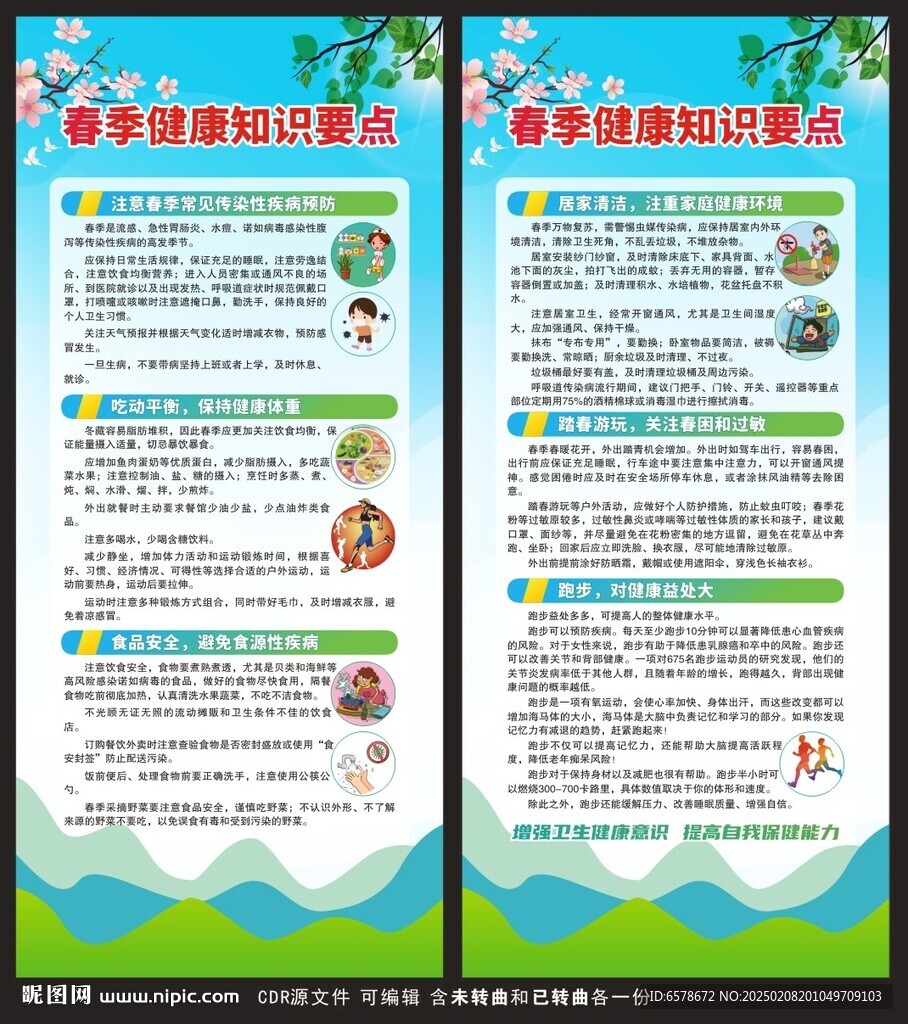 春季健康教育展架