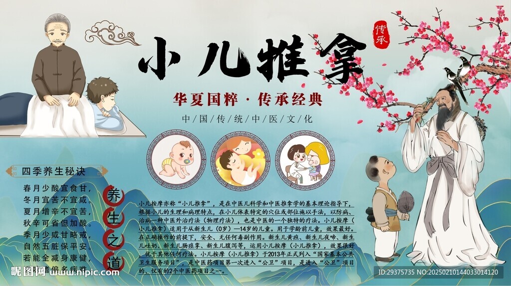 小兒推拿背景墻