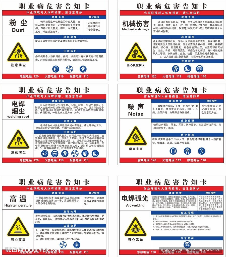 職業病告知卡