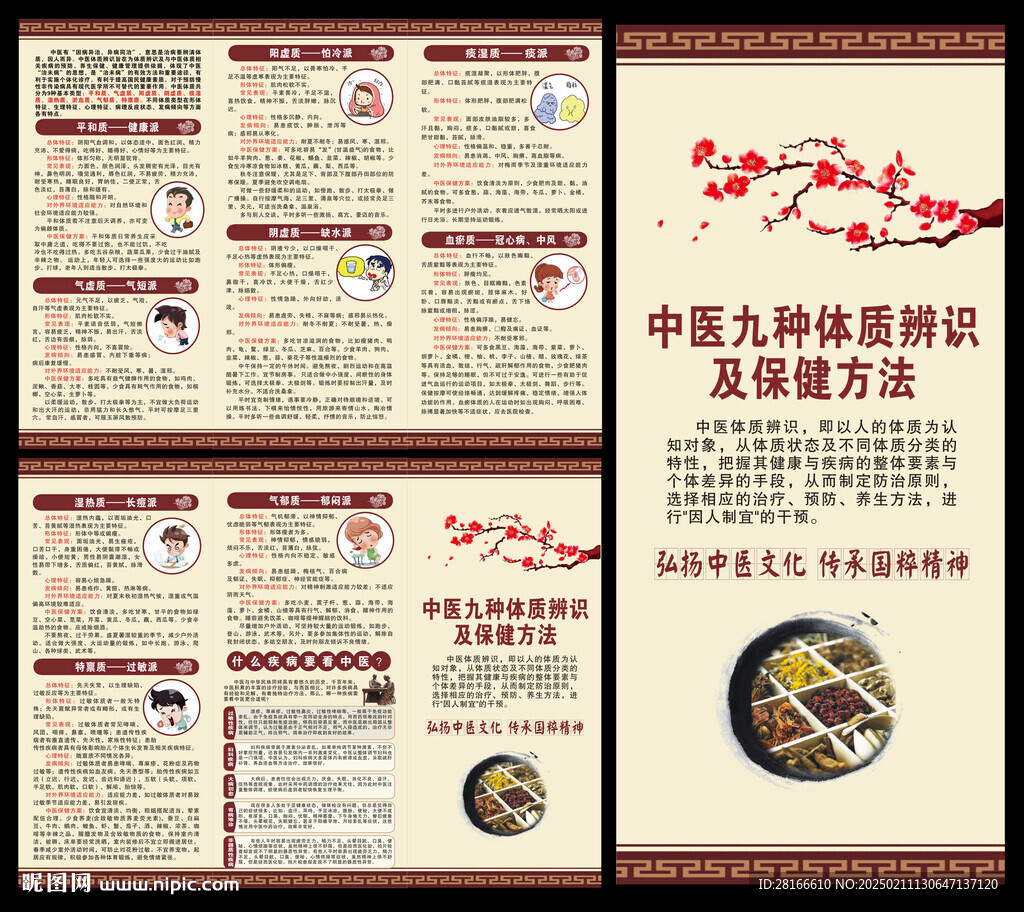中醫(yī)9種體質(zhì)辨識(shí)三折頁(yè)