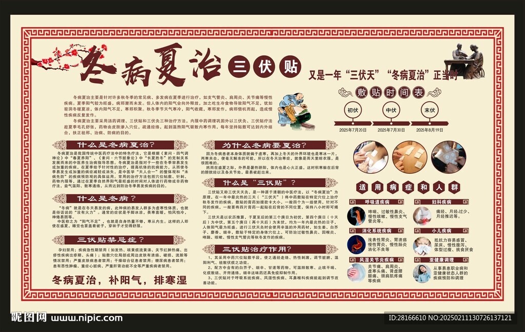 冬病夏治三伏天灸