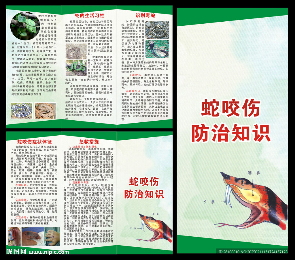 蛇咬傷三折頁