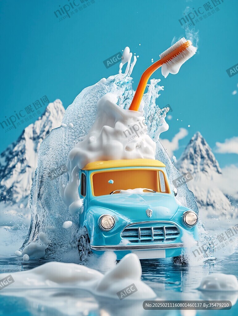 雪地汽車3d畫