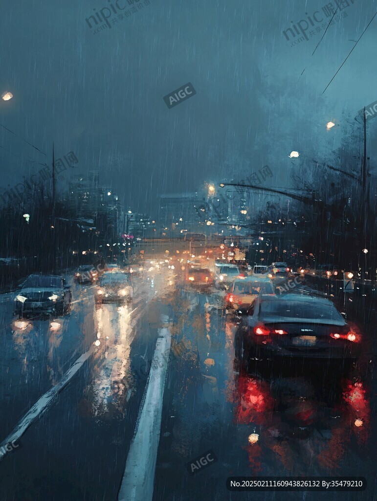 都市雨夜
