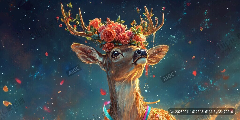 唯美夢幻鹿