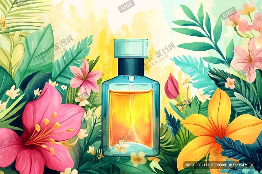 精油香薰插畫