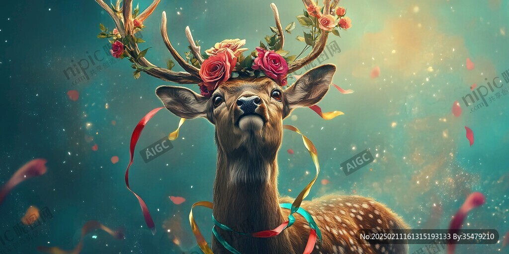 唯美夢幻鹿
