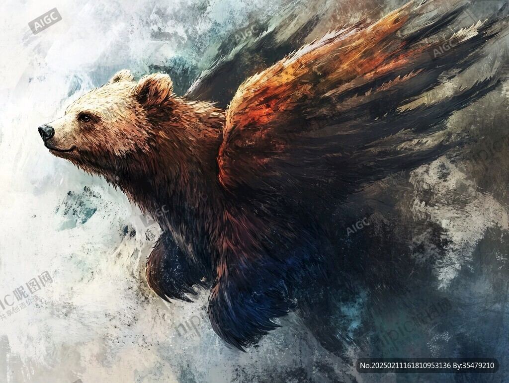 雄壯的動物插畫
