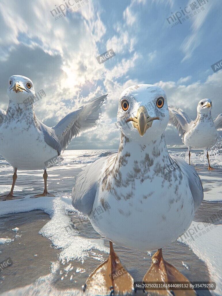 海鷗壁紙圖