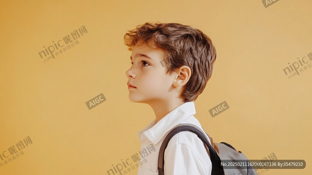 背書包的小男孩