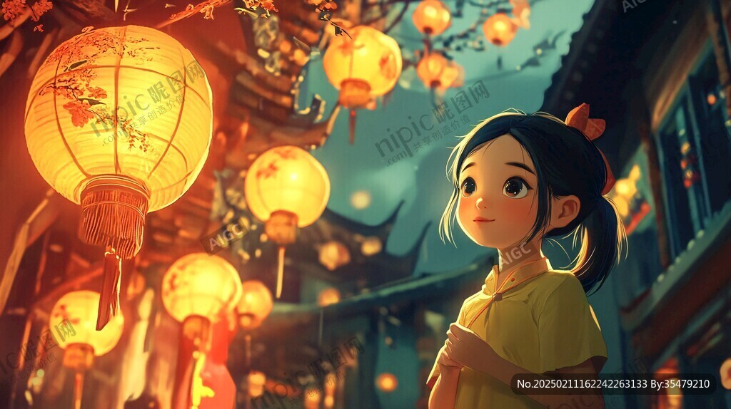 提燈籠的少女