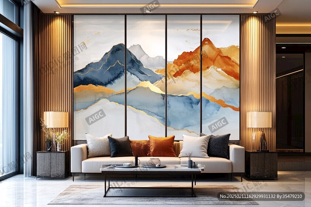 金線山脈客廳背景