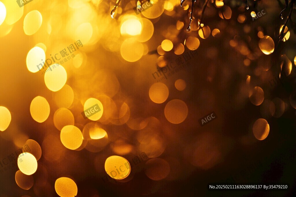 金色光斑背景唯美浪漫