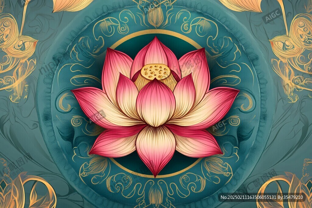 蓮花吉祥紋理