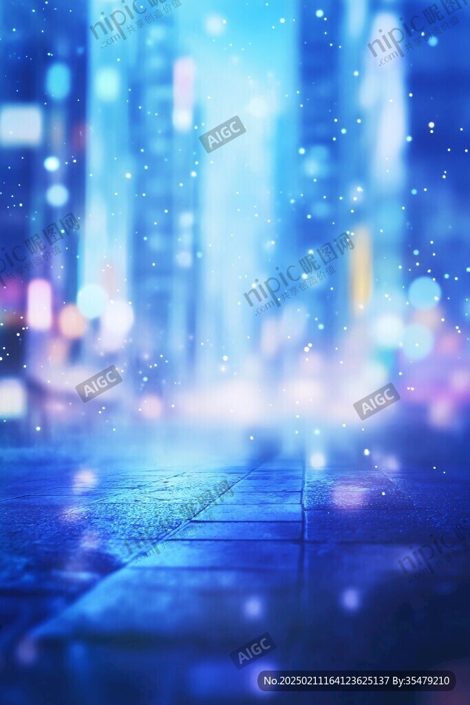 城市光暈背景