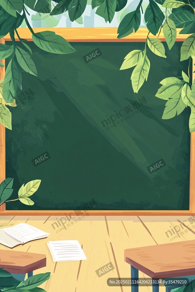 黑板風插畫素材