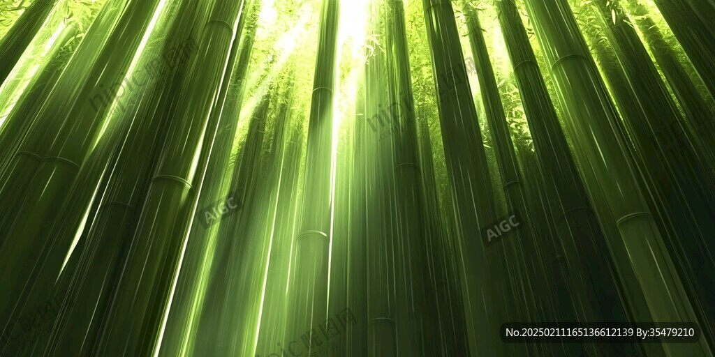 綠色竹林壁紙