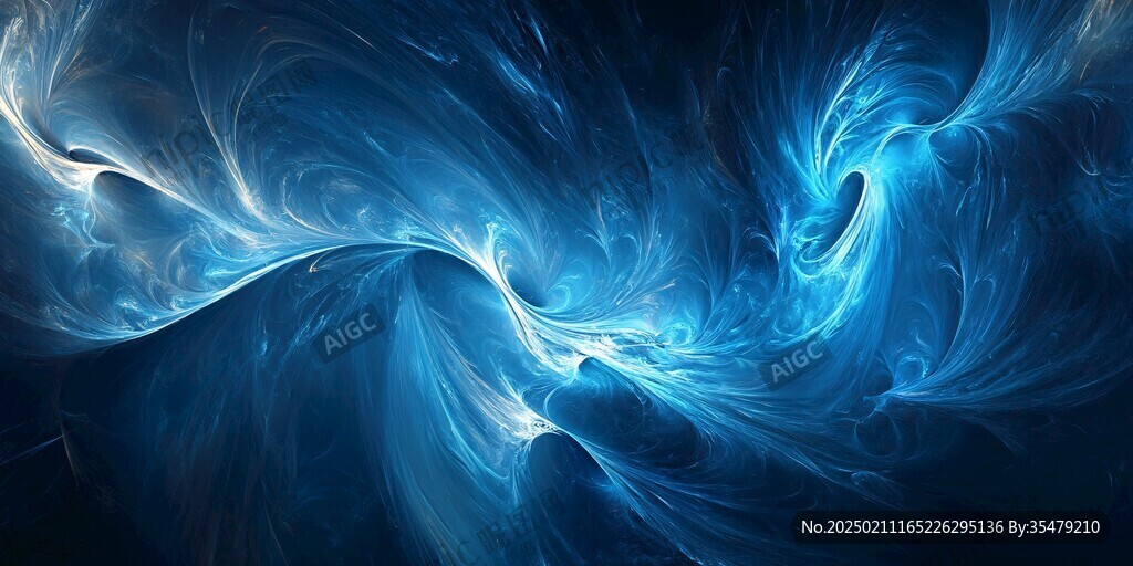 科幻感藍色流動感背景